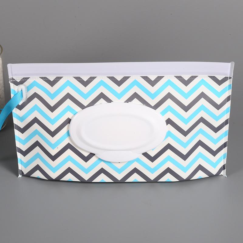 1Pc Portable Baby Wet Wipes Bag Flip Cover Tissue Box Refillable Wet Wipe Dispenser Carrying Pouch for Baby Stroller Accessories
