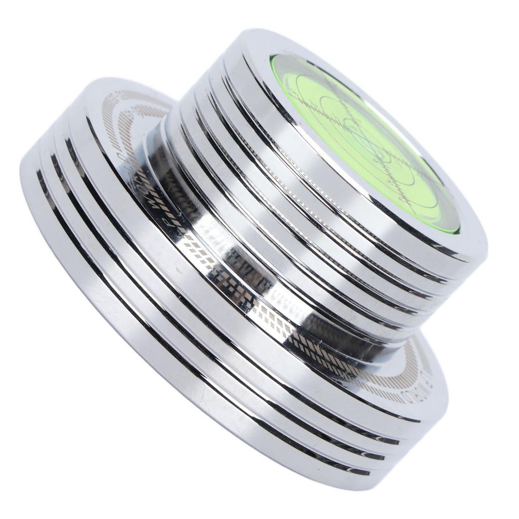 Record Weight Stablizer Turntable Disc Clamp with Bubble Leveling for LP Record Player 50HzSilver