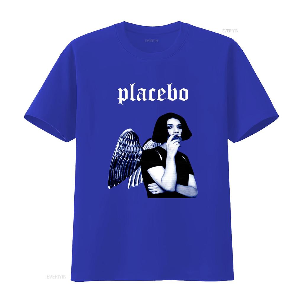 New Placebo Rock Band T Shirt for Fans with Angel Wings Print S 5XL BI04123 Vintage Washed Fashion Graphic Designer Clothes