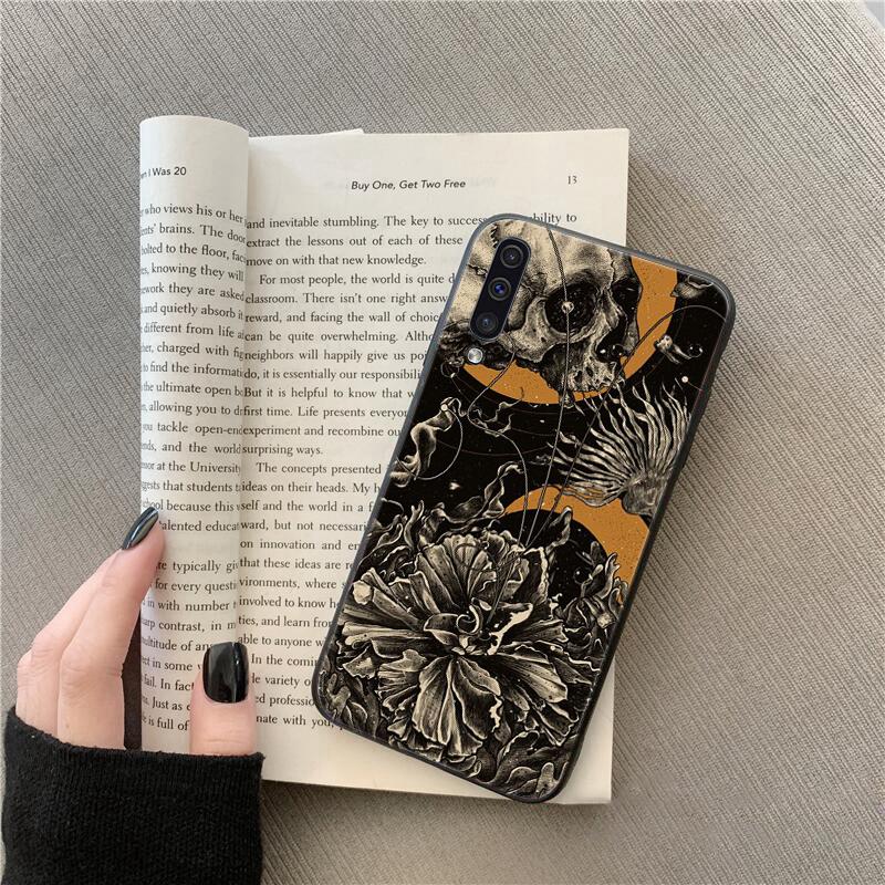 

Чехол для телефона с татуировкой черепа и скелета для Samsung Galaxy A13 A03 A12 A32 A71 A11 A21S A02 A52 A72 A51 A50 A70 A31 M31 M31