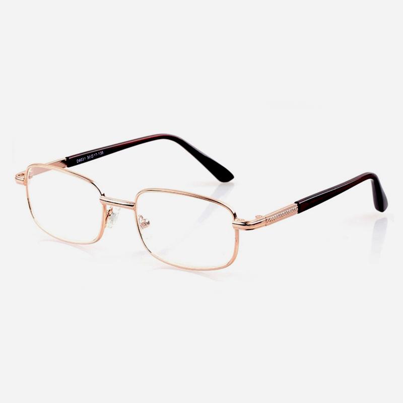 Men Reading Glasses Metal Presbyopia Glass Lens Anti-fatigue Eyeglasses With 0 +0.5 0.75 1.0 1.25 1.5 1.75 2.0 2.5 2.75 To 6.0