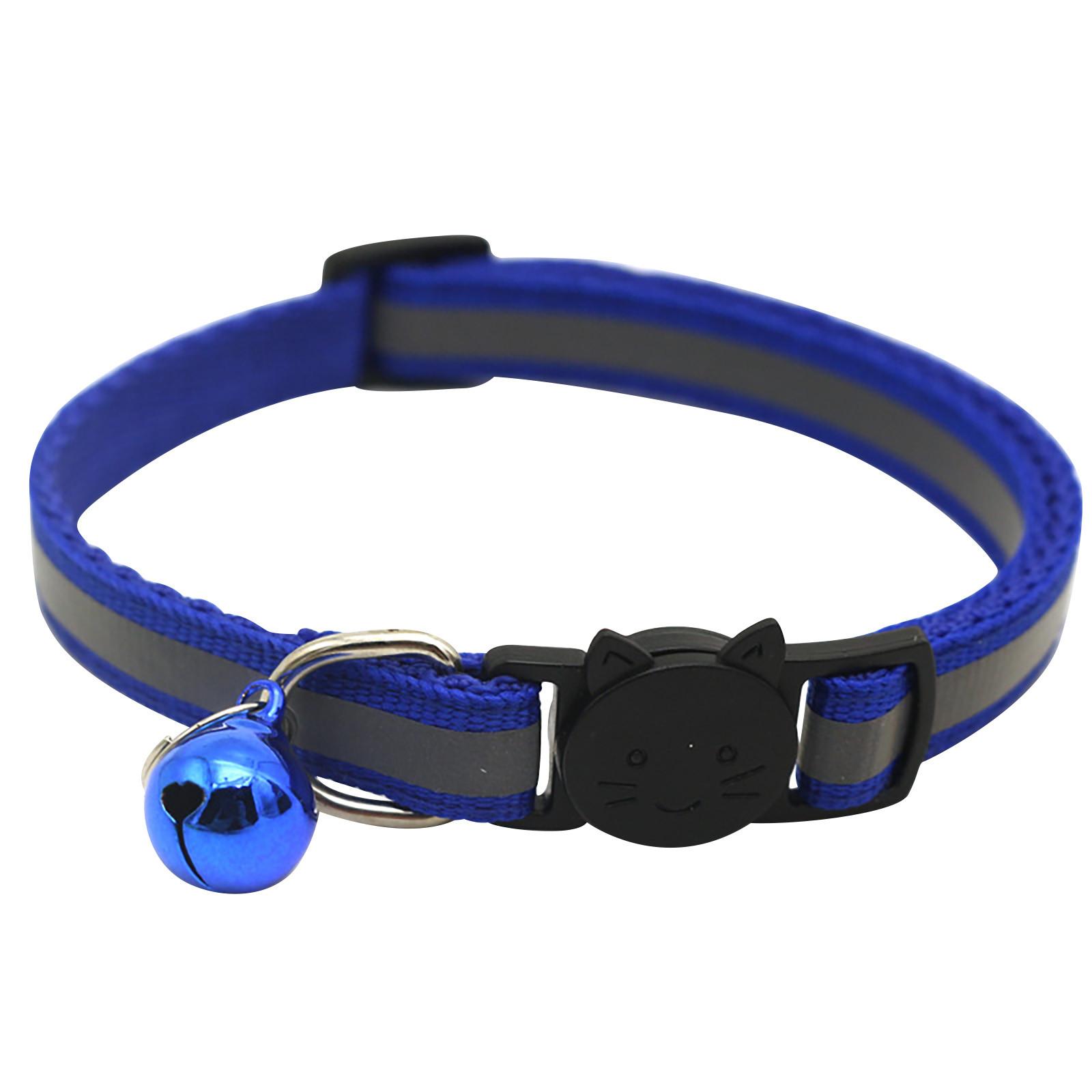 

Светоотражающий ошейник с пряжкой для домашних животных, ошейник с пряжкой для собак и кошек, ожерелье с пряжкой-колокольчиком
