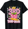 Hello Third Grade Back To School Pink Leopard Teacher Girl T-Shirt