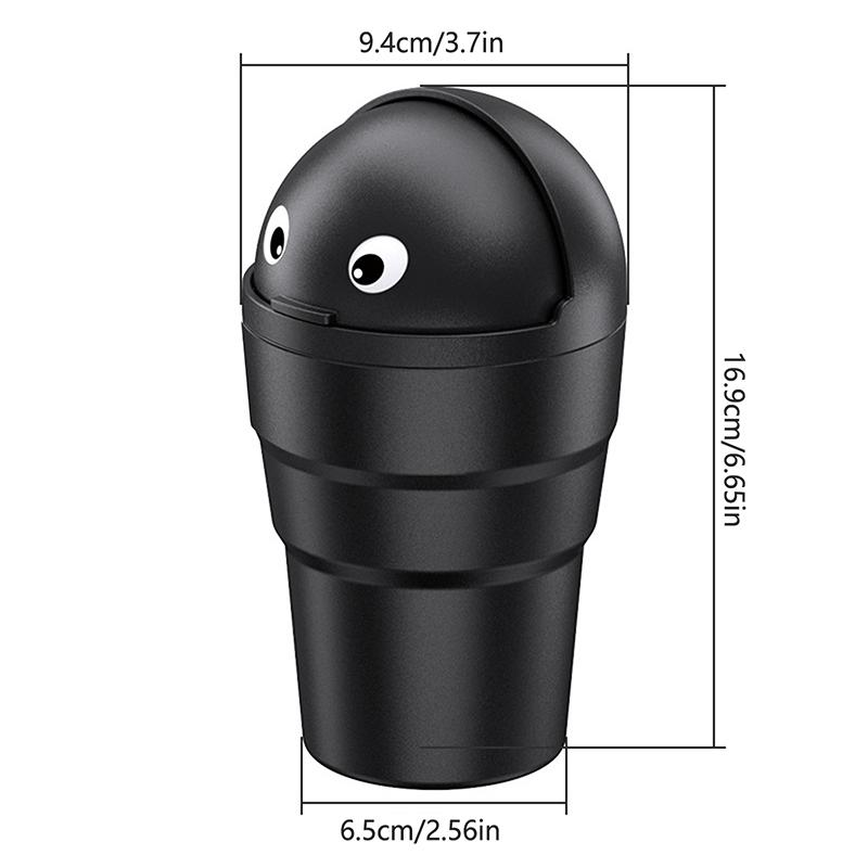 Coș de gunoi auto universal, organizator auto, cutie de depozitare cu capac batant, drăguț mini auto etanș, coș de gunoi pentru vehicul auto