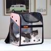Dog and Cat Carrier Bag Backpack Pet Cage Pet Carrier Pet Bag Capsule Type for Small and Medium Pets Outdoor Travel Dog and Cat Foldable (Pink)