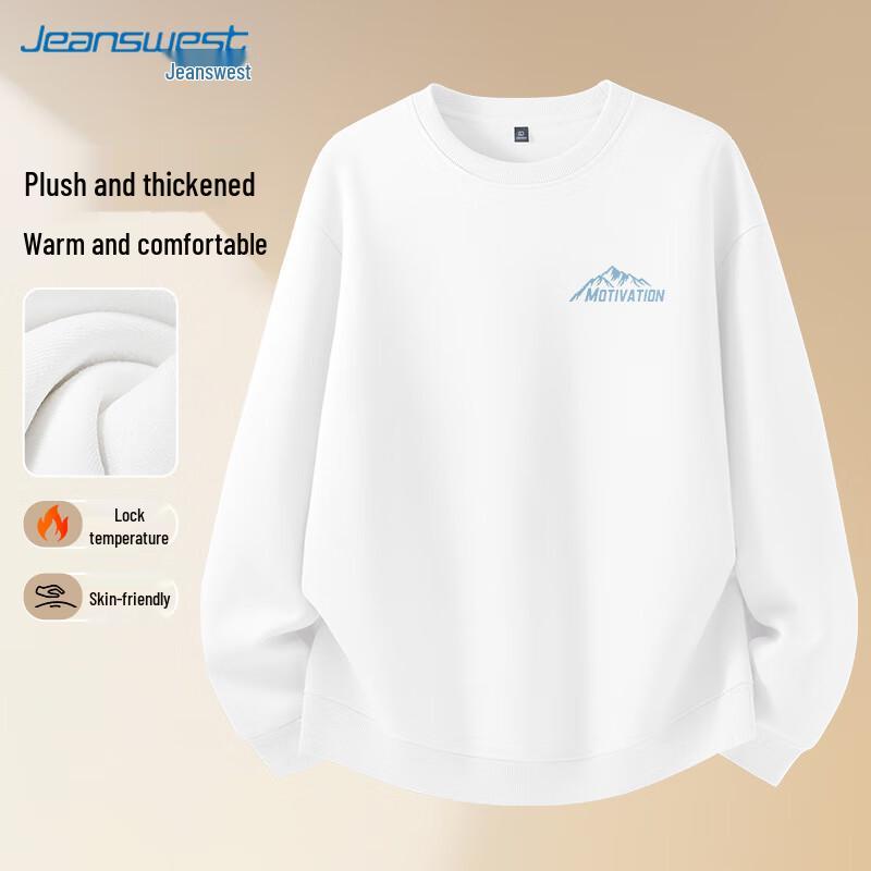 JEANSWEST Men's Fleece-Lined Casual Sweatshirt