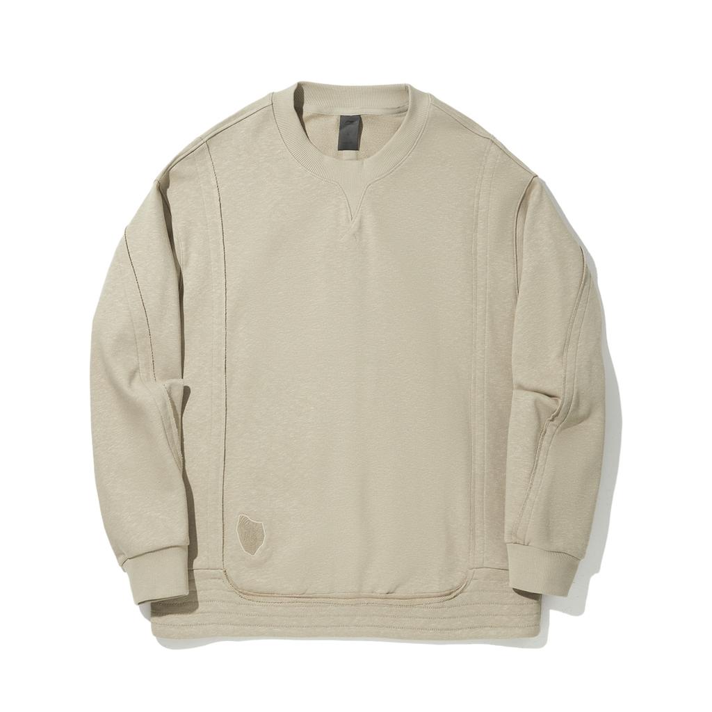 Li Ning X Jackie Chan Collaboration Kung Fu Series Comfortable Casual Simple Loose Pullover Sweatshirt Men sweatshirt Dark-Green AWDV623-4