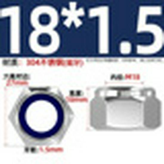 304 Stainless Steel Nylon-Insert Lock Nut DIN985