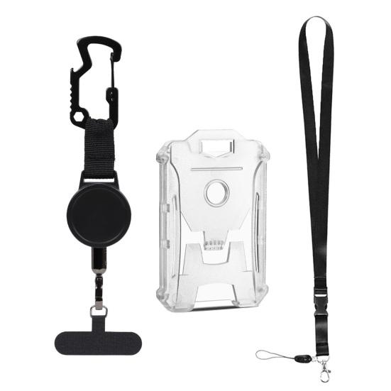 Sleutelhanger Intrekbare Telefoonhouder met Lanyard Makkelijk te Dragen Lichtgewicht Mobiele Telefoon Tether Tag Verstelbare Rotatie Veilig Slot Anti-Diefstal Kabel Telefoon