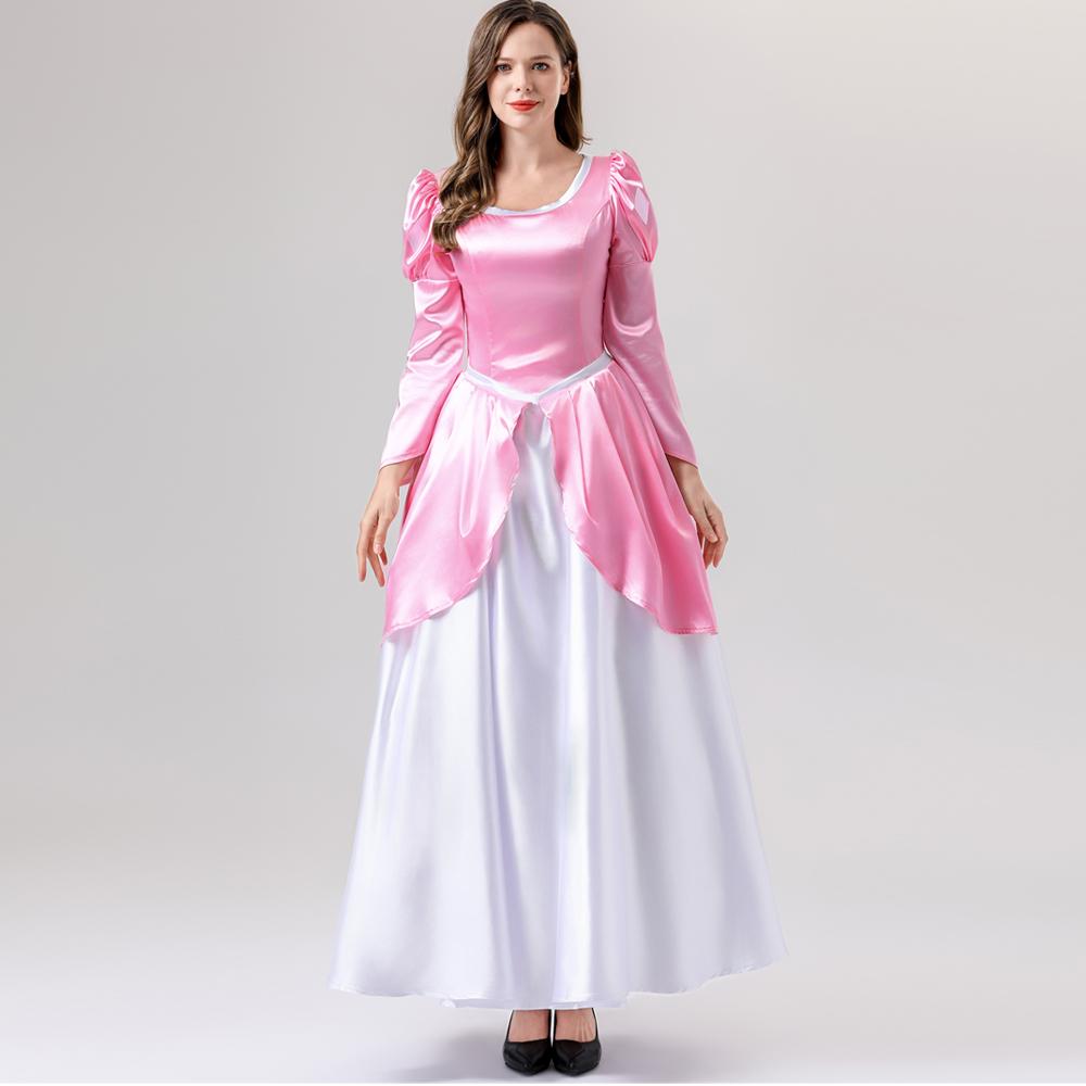 

Красота Принцесса Платье Розовый Синий Косплей Костюм Длинные Платья Нарядная Одежда Выступление Вечеринка День Рождения Хэллоуин Рождество Платье Взрослые Женщины- S