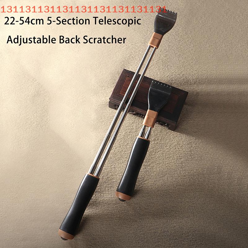 Stainless Steel Retractable Scratcher Portable Telescopic Back Scratcher Itch Massage Tool Adjustable Double Pole Scratcher Gift