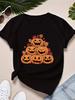 Group of Six Pumpkins Womens Sports Short Sleeve TShirt Harajuku Sleeve Casual Clothing Street Tops Tees Aesthetic Clothes