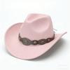 Autumn and Winter British Ethnic Style Men's and Women's Belts, Cowboy Hats, Big-brimmed Top Hats, Jazz Hats.
