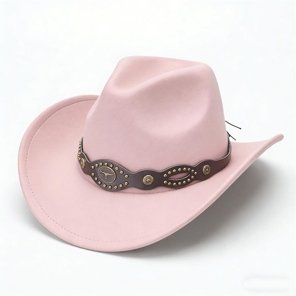 Autumn and Winter British Ethnic Style Men's and Women's Belts, Cowboy Hats, Big-brimmed Top Hats, Jazz Hats.