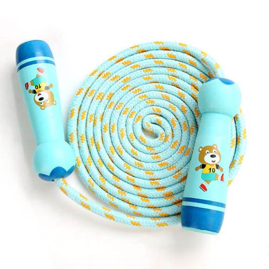 Sports Skipping Rope Anti-tangle Comfortable Grip Adjustable Cartoon Print Thickened Sports Anti-slip Strengthen Constitution Jump Rope Equipment