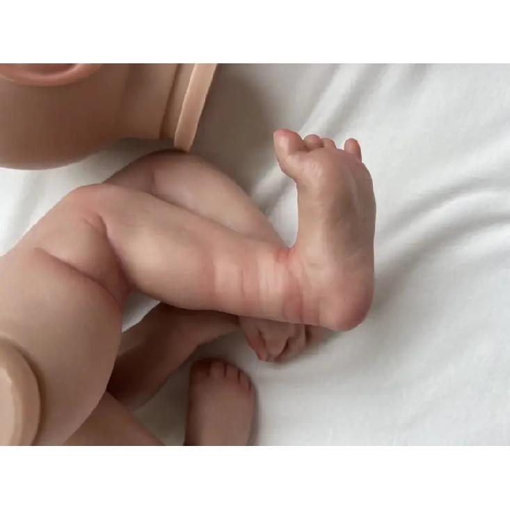19 Inch Levi Awake Reborn Baby Doll Part NPK Lifelike 3D Painted with Visible Veins Includes Cloth Body