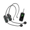 1Set Wireless Headsets Microphones Kit Supporting One Transmitters to Two Receivers for Duet Group Performances