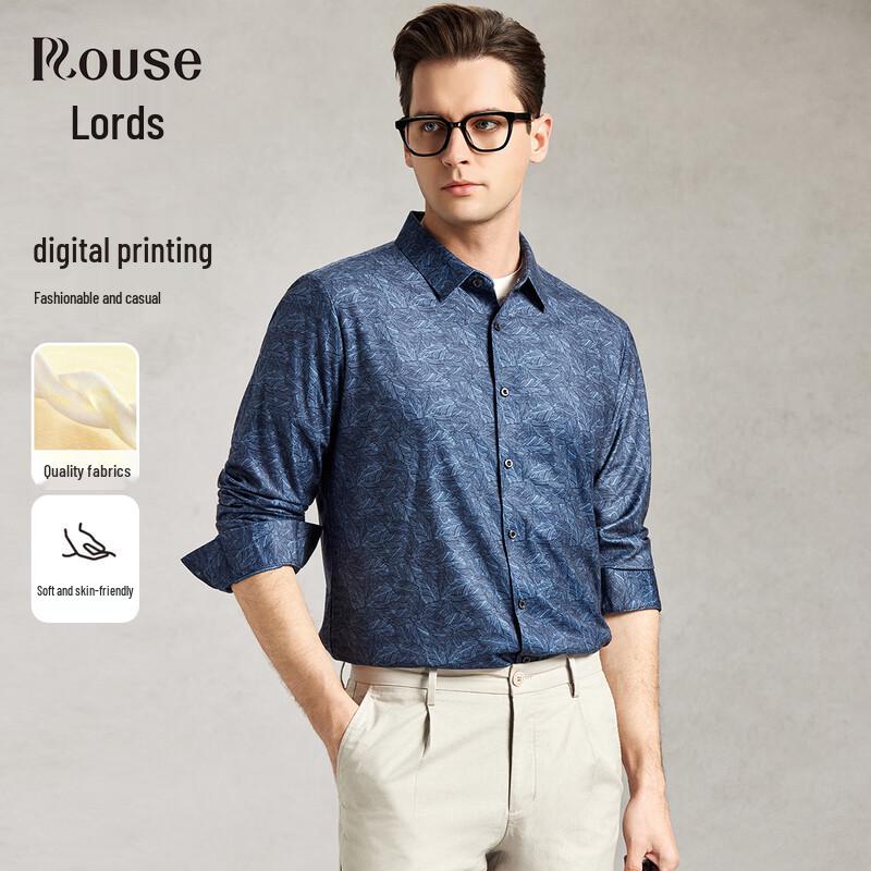Men s Digital Print Silky Smooth Long-Sleeve Shirt 48