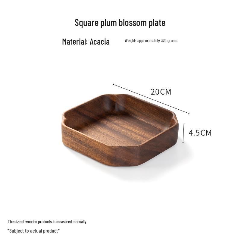 Solid Walnut Wooden Fruit & Salad Bowl - Round Plate for Dining & Household Use