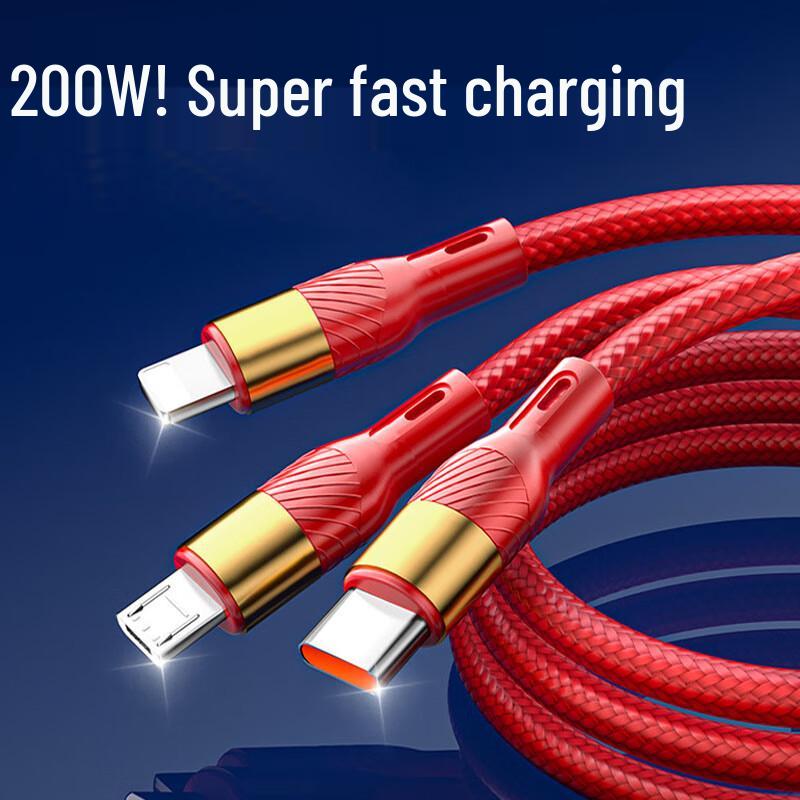 

Shun Wang Shun 200W 3-in-1 Fast Charging Cable
