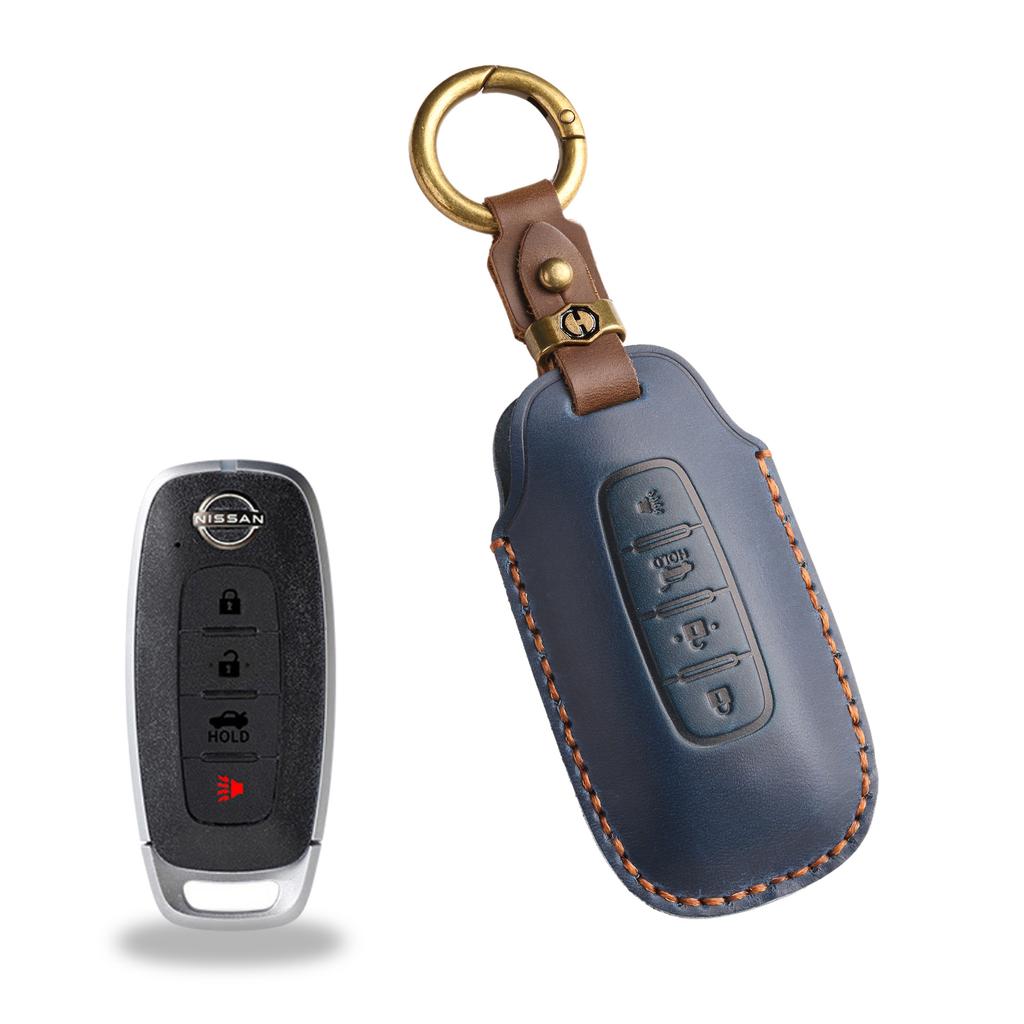 The Retro Key Cover Is Suitable For Nissan Xuanyi Teana Exploration Lu Xiaoke Qijun Jinke Genuine Leather Keychain.