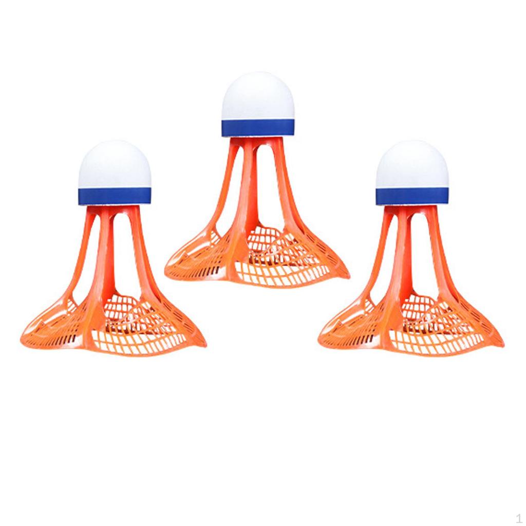 3 Pieces Windproof Badminton Shuttlecocks High Speed Training Balls for Parks