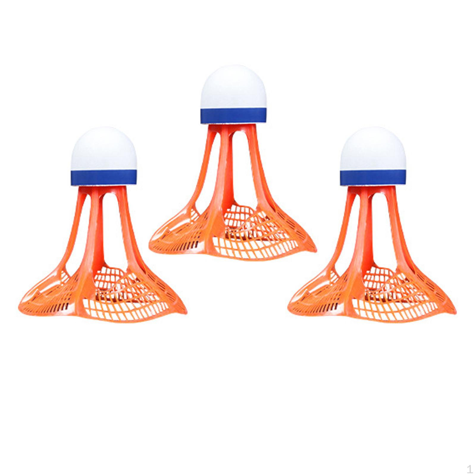 

3 шт. ветрозащитные воланы для бадминтона высокоскоростные тренировочные мячи для парков Orange