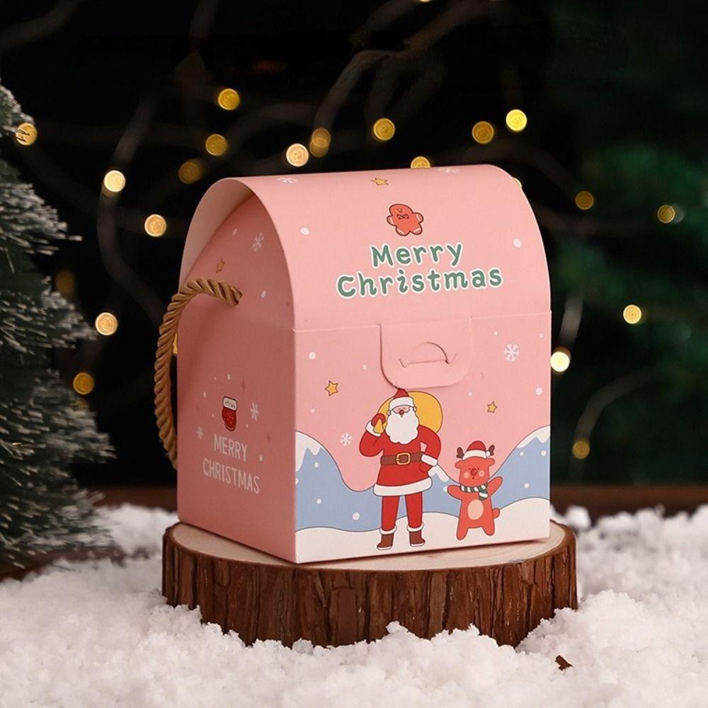 Shop New Year Nougat Chocolate Candy Gift Basket Xmas Gifts Bag Packaging Boxes Christmas Handbag