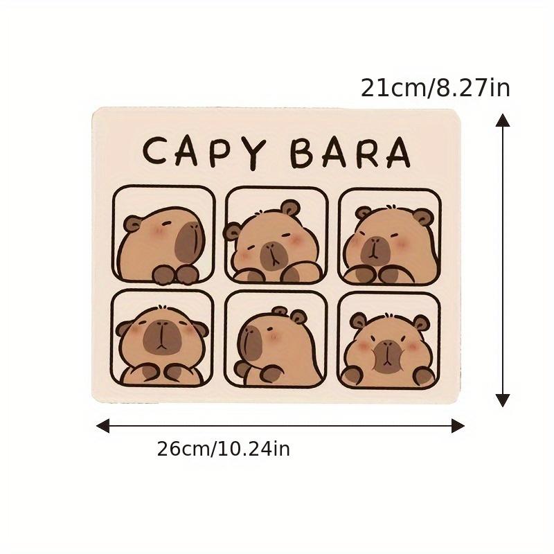 Carino Capibara Cartone Animato Tappetino Mouse Antiscivolo Decorazione Scrivania Ufficio Mousepad Anime Tappetino da Scrivania Tappetino Tastiera Kawaii Accessori da Scrivania