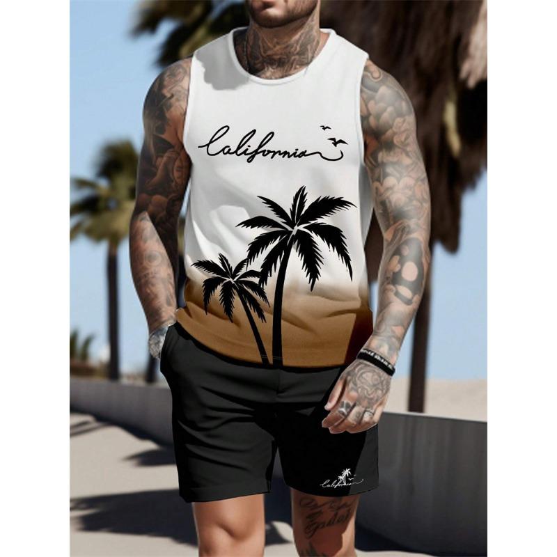 3D Printed Retro Geometry Tank Tops For Man Colorful Splicing Pattern Tees Summer Casual Vest Oversized Sports Street Tank Top