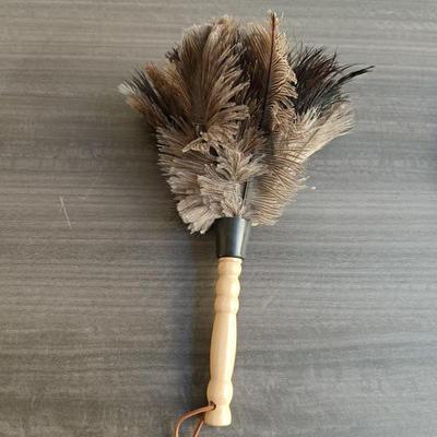 Feather Duster Wooden Handle Duster Anti-Static Dust Removal Dusters Ostrich Duster Feather Fur Brush For Home Cleaning Tools