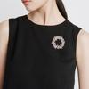 Rhinestone Wreath Brooches for Women Unisex Botanical Flower Pins Banquet Party Backpack Gifts Jewelry Accessories
