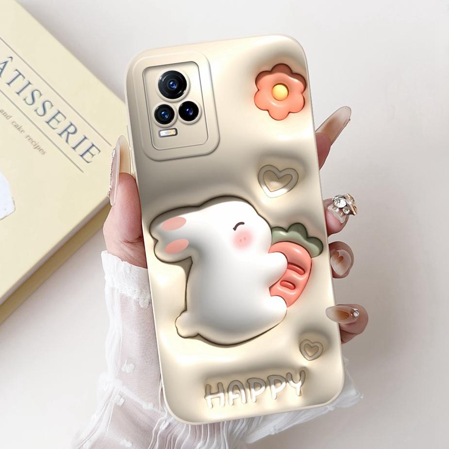 For Vivo V21e 4G Case V2061 Cute Funny Cartoon Cover 6.44'' Phone Case For Vivo V21 V2066 V2108 VivoV21 E V21e Soft Fundas Coque