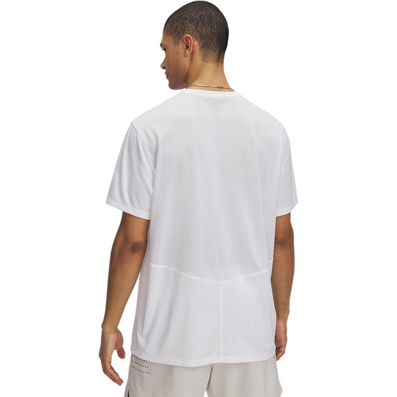 Under Armour Speed Stride Running Training Breathable Comfortable Solid Color Simple Short Sleeve T-Shirt Men Tops White 1369743-101