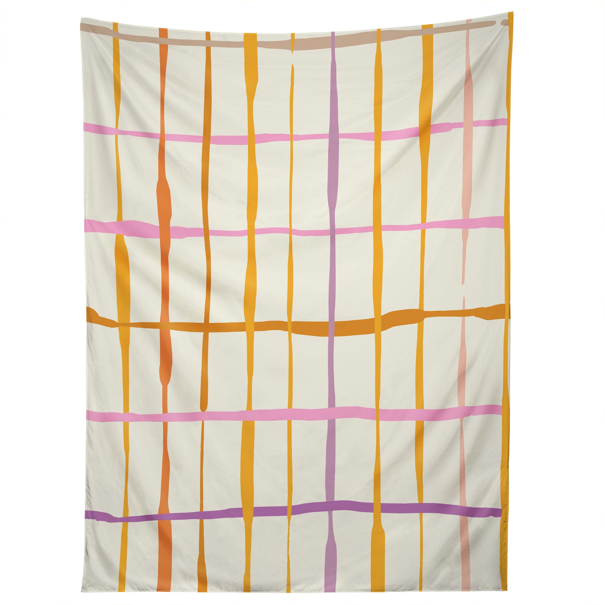 SUMMER LINES ORANGE tapestry 75x100