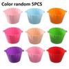 5 Pezzi Stampo per Torta in Silicone a Doppia Orecchia Rotondo Cupcake Muffin Stampo da Cottura Contenitore per Alimenti Strumento per Decorazione Torta Fai-da-te Scatola Portaoggetti