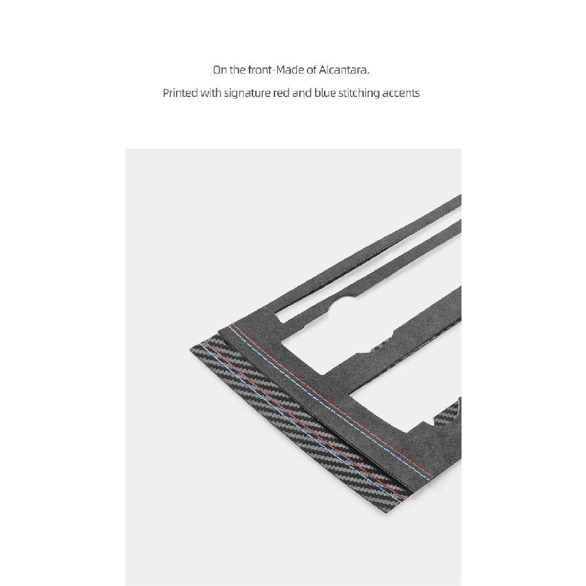 For BMW X5 F15 X6 F16 Make of Alcantara Auto Center Console Air Condition CD Panel Trim  Sticker Car Interior Decor Accessories