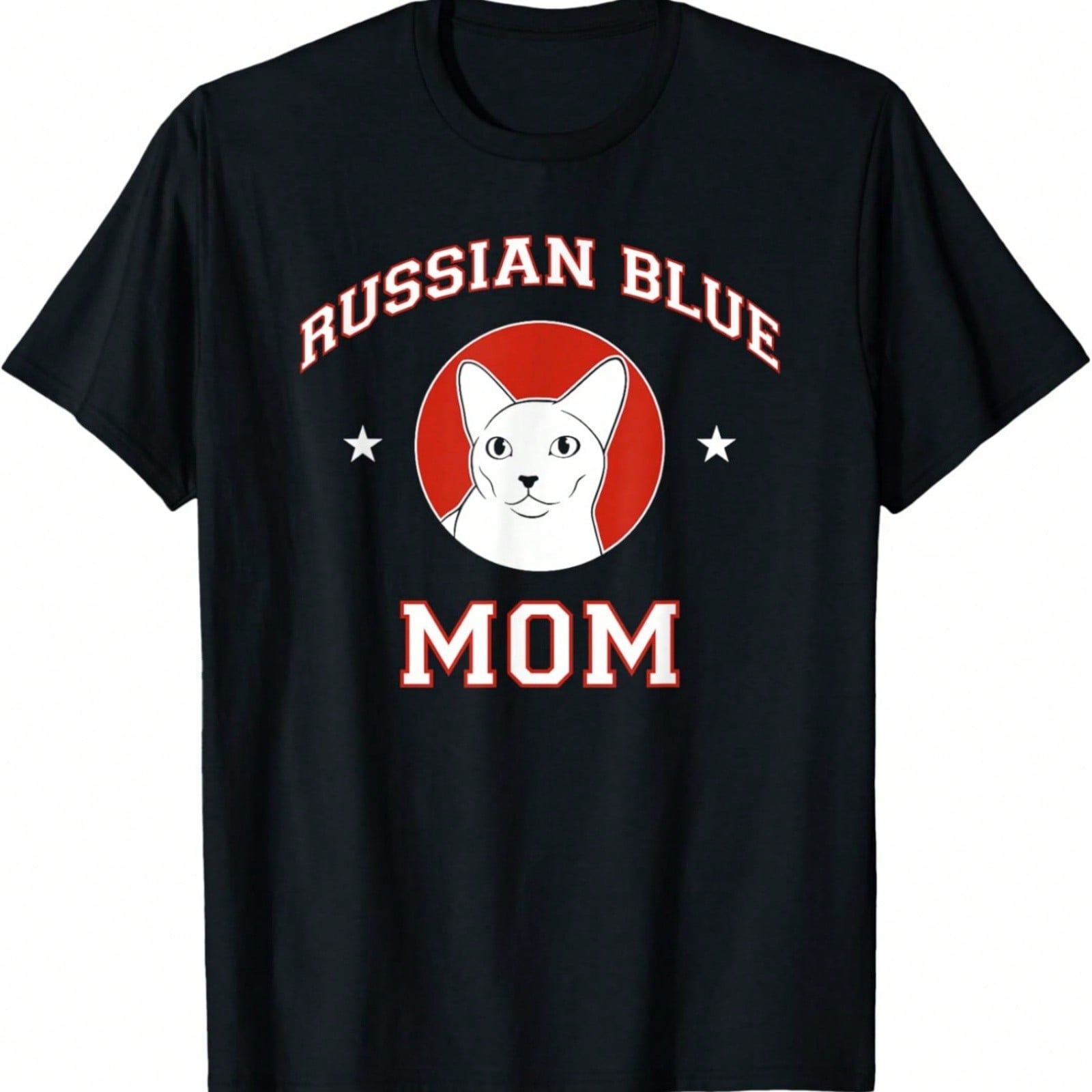 Russian Blue Cat Flower T-Shirt S разноцветный