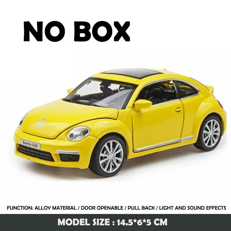 W221:32 Volkswagen Beetle GSR Alloy Super Car Model with Sound Light Children Boy Toy Vehicle Home Decoration Gift Home Decor