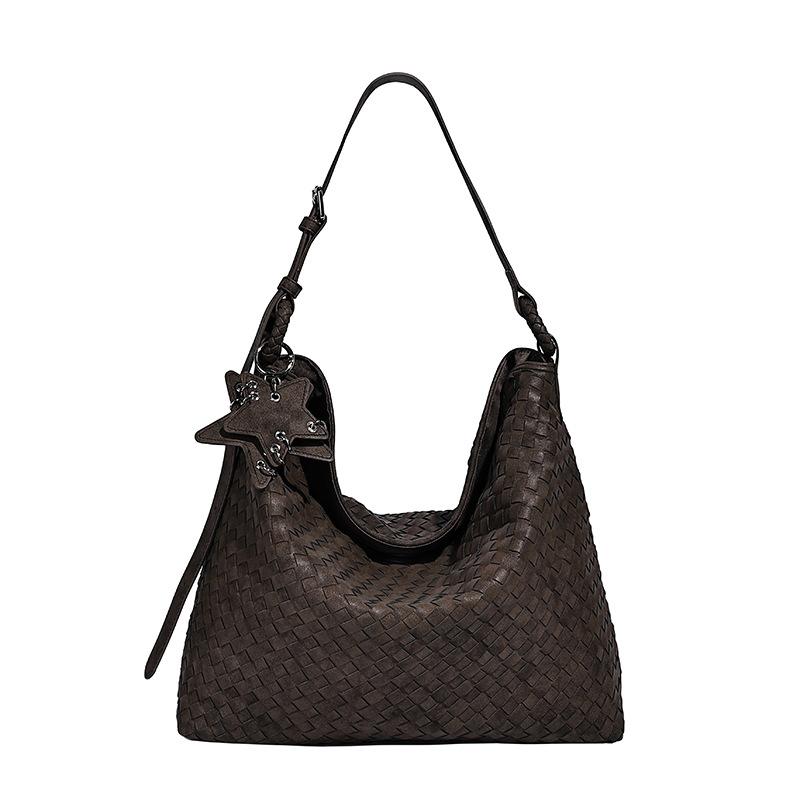 2025 New Niche Design Handwoven Bag Commuting Versatile Tote Large Bag High-end Feel Single Shoulder Crossbody Bag for Women