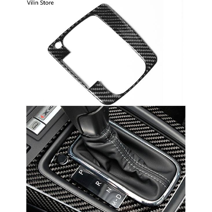 Car Carbon Fiber Central Console A/C Switch Panel Rear Dashboard Side Air Vent Outlet Cov For Subaru Forester 2013-2018