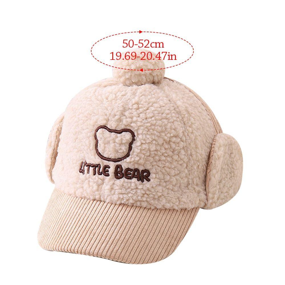 Warm Baby Baseball Cap Earmuff Kids Peaked Caps Fashion Padded Baby Ear Caps  Toddler