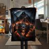 1PC Satan Symbol Print Flannel Blanket, High quality All Seasons, Home Decor, Warmth and Comfort, Perfect for Christmas Gifts