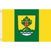 1pc Multi-size Multi-size Outdoor Flag - with Green and Golden Shield Badge - for Gardens, Terraces, Home Decor - Durable Polyester Fabric for Outdoor