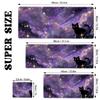Large Gaming Mouse Pad Black Cat Anime Mouse Mat for Computer Desk Aesthetic XXL Mousepad Mystical Purple Sky Mousepad Deskpad