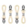4Pcs Braided Cotton Loop Metal Towel Clips Household Bedroom Dormitory Organize