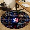 NBA Pattern Round Rug, Indoor/Outdoor Mat, for Picnic, Gameroom, Bedroom, Office, Living Room, Home Decor Carpet, Birthday Gift