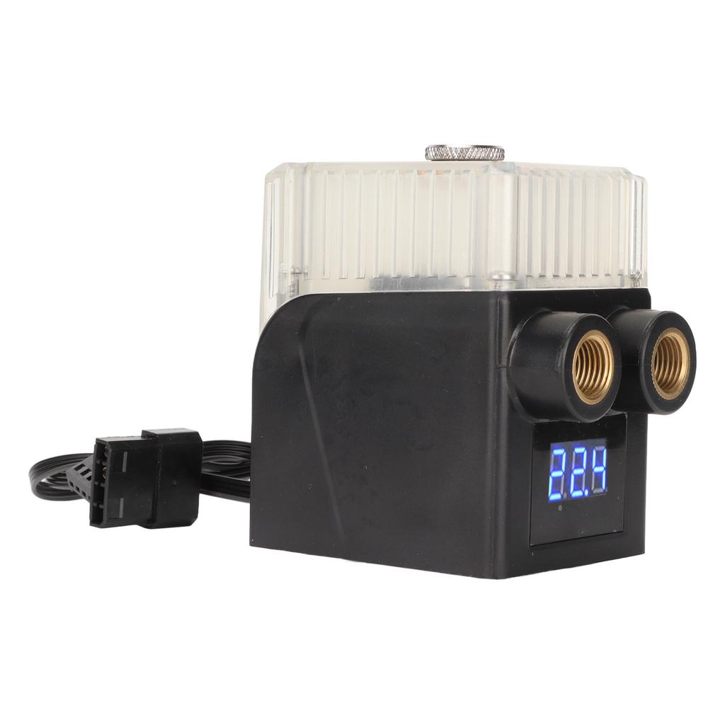 Computer Cooler Pump Ultra Quiet G1 4 Thread 12V 4pin Connector 450L H Temperature Display Transparent CPU Water Pump