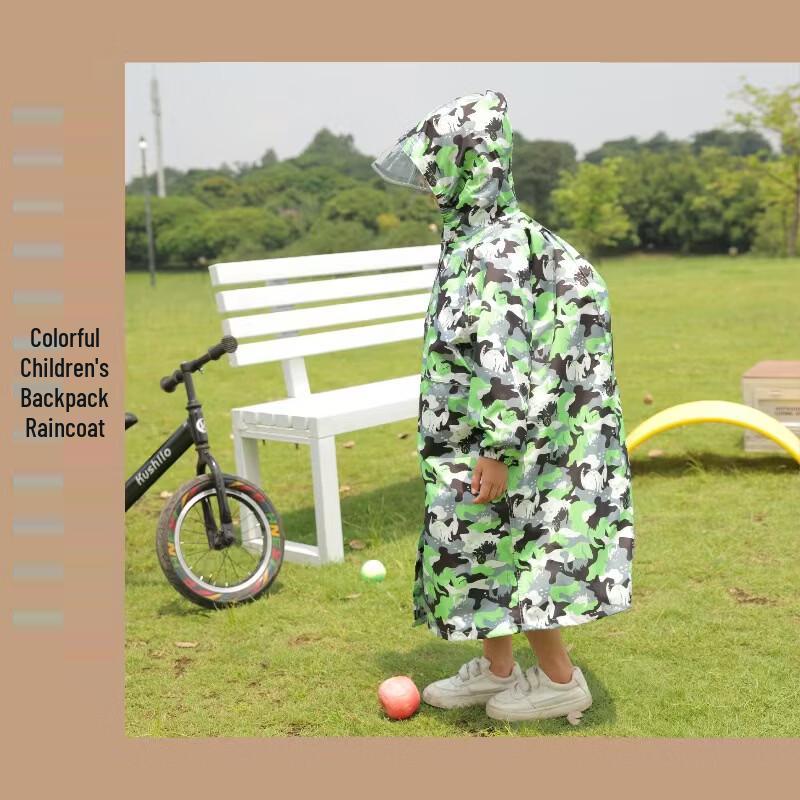 Handun Kids Colorful Cartoon Rain Poncho