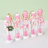 12cm Nutcracker Puppet Soldier Desktop Crafts Ornaments Nutcracker Playing Band Dolls Christmas Decoration New Year Home Decor